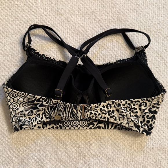 Sunsets Bikini Top with Underwire. Very supportive.  Black white 32D - Picture 2 of 6